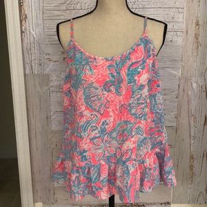 Lily Pulitzer NWT ruffled tank size L.